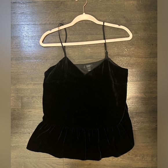 J. Crew black velvet peplum top - Picture 5 of 5